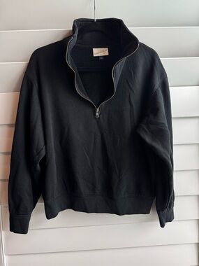 Universal Thread Men's Black Quarter-Zip Pullover Sweater